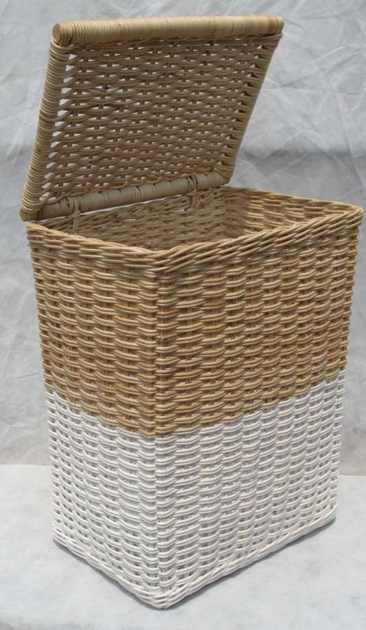 rattan wicker laundry basket with lid